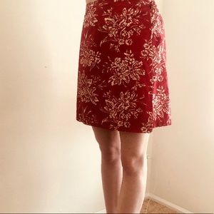 Vintage Kitschy 90’s Red Hawaii Flower Print Skort